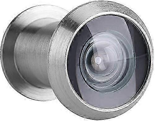 Peephole Door Viewer for Front Door Security 220 Degree Wide Angle with High Strength Protective Cover(Brushed Silver)