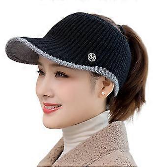 All-match Empty Top Knitted Baseball Cap Letter Ponytail Hat Fashionable Gifts