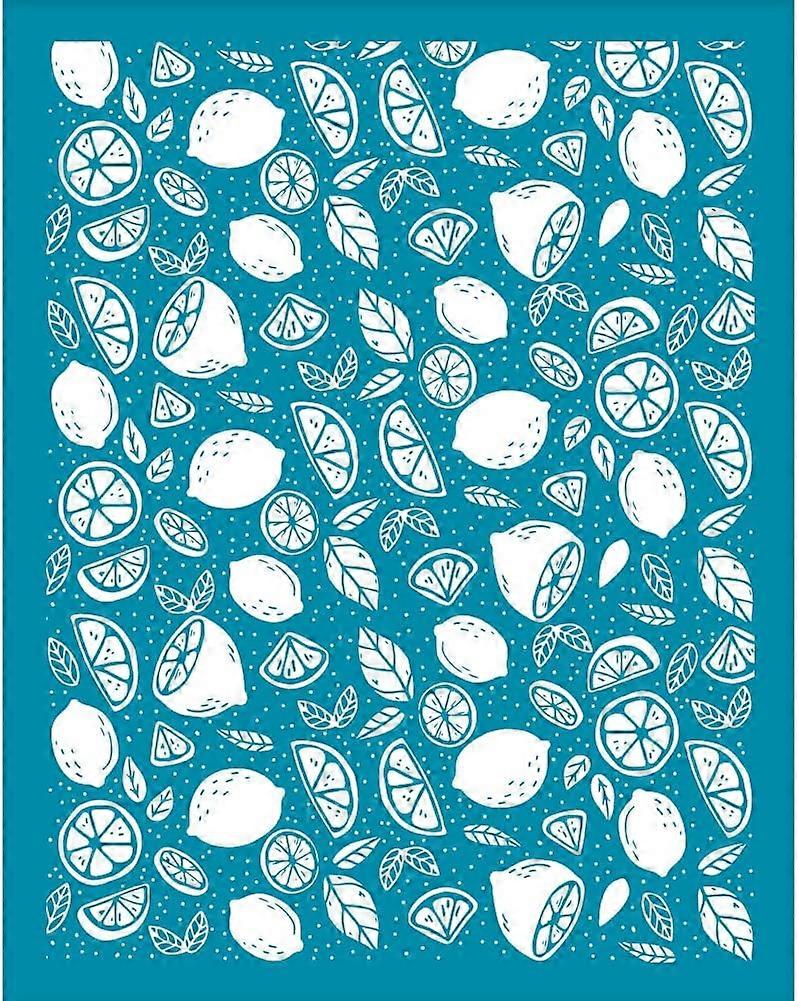 4x5 Inch Silk Screen for Polymer Clay Lemon Pattern Silk Screen Printing Stencil Reusable Washable Clay Stencil Non-Adhesive Transfer Stencil for Poly