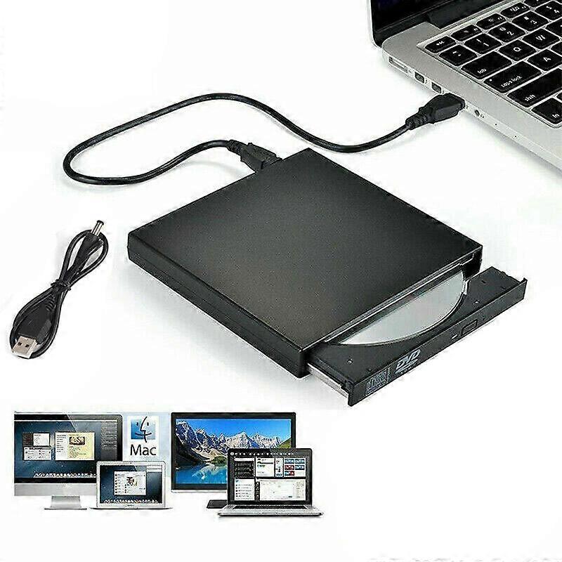 USB External DVD CD Hard Disc Burner Player Reader Optical Drive for PC Laptop