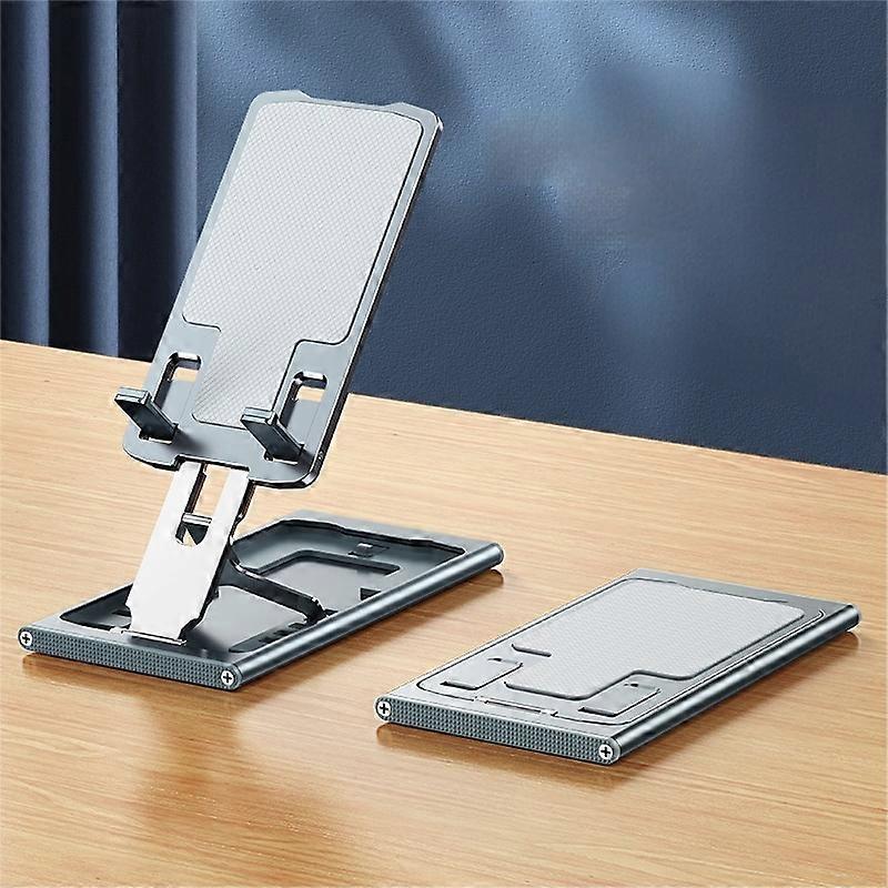 Foldable Mobile Phone Stand for Desktop - Adjustable Height, Portable Design, Compatible with All Smartphones