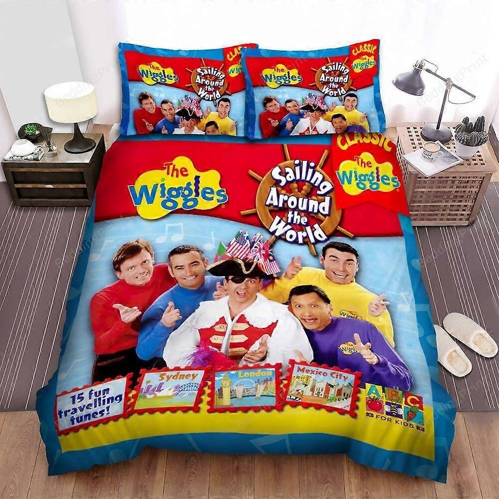 v127 Bed Sheets The Wiggles Sailing Around The World  Duvet Cover Set   Bedding Bed Sheets IU127