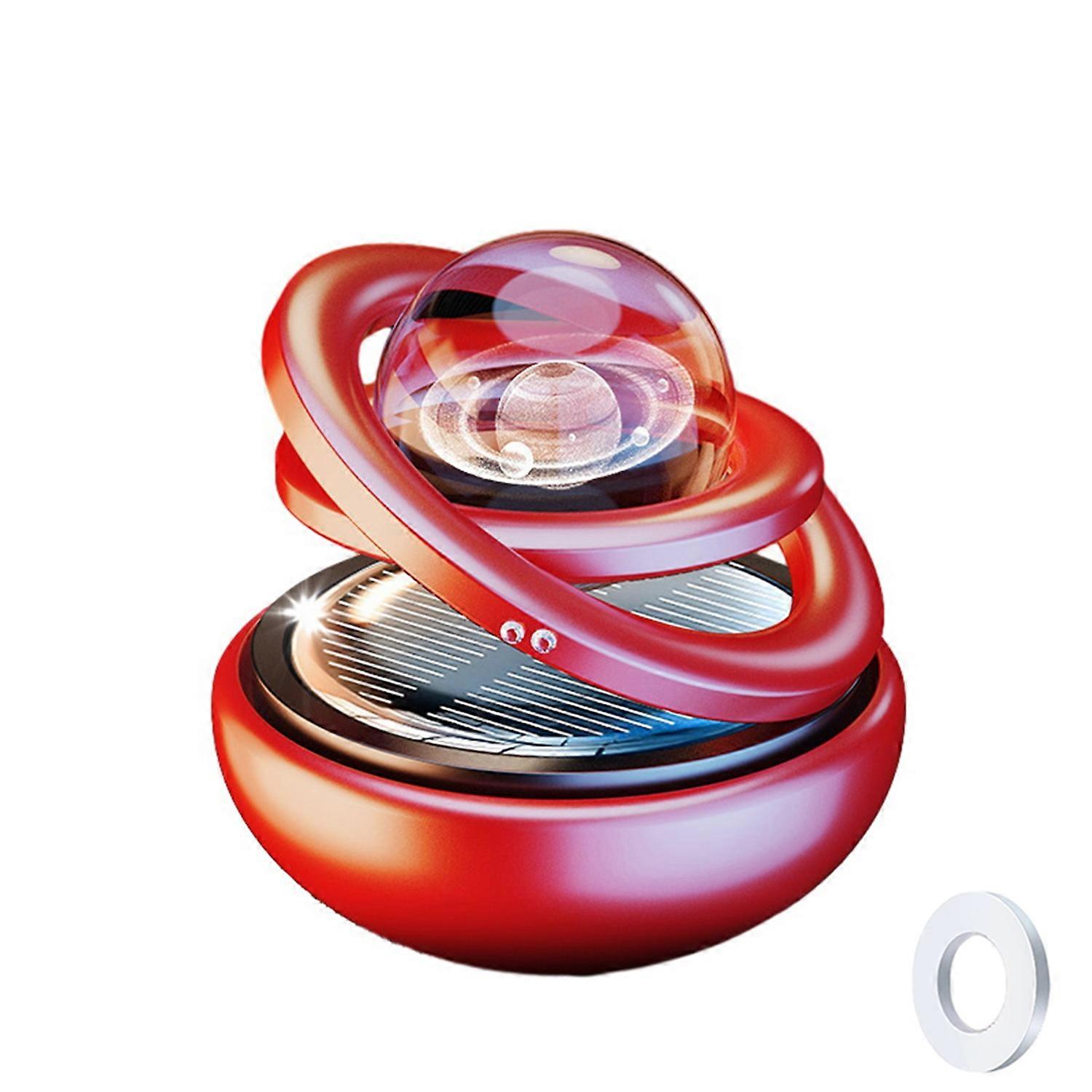Solar Car Air Freshener Rotatable Ring Clear Planet Ball Long Lasting Fragrance Air Purifying Auto