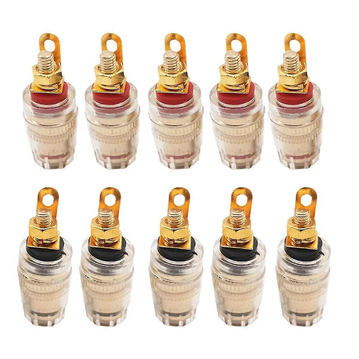 Binding Post Banana Plug Connector Audio Jack Socket For Amplifier Speaker Terminal Board Gold Plated