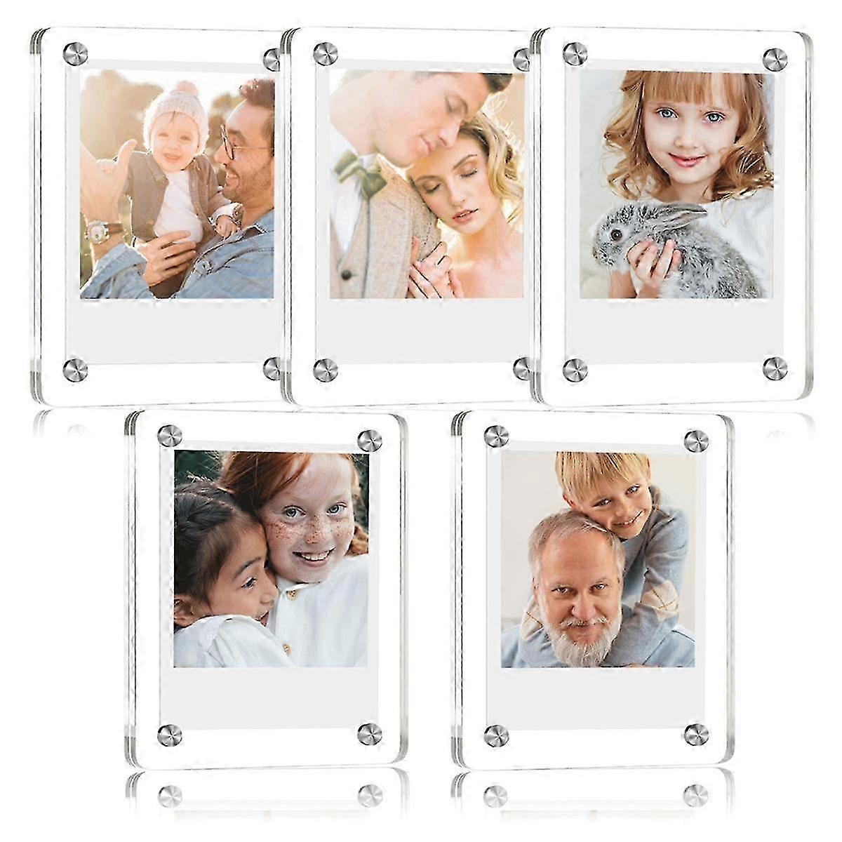 Magnetic Photo Frame Display Rack Photo Album Desktop Swing Table