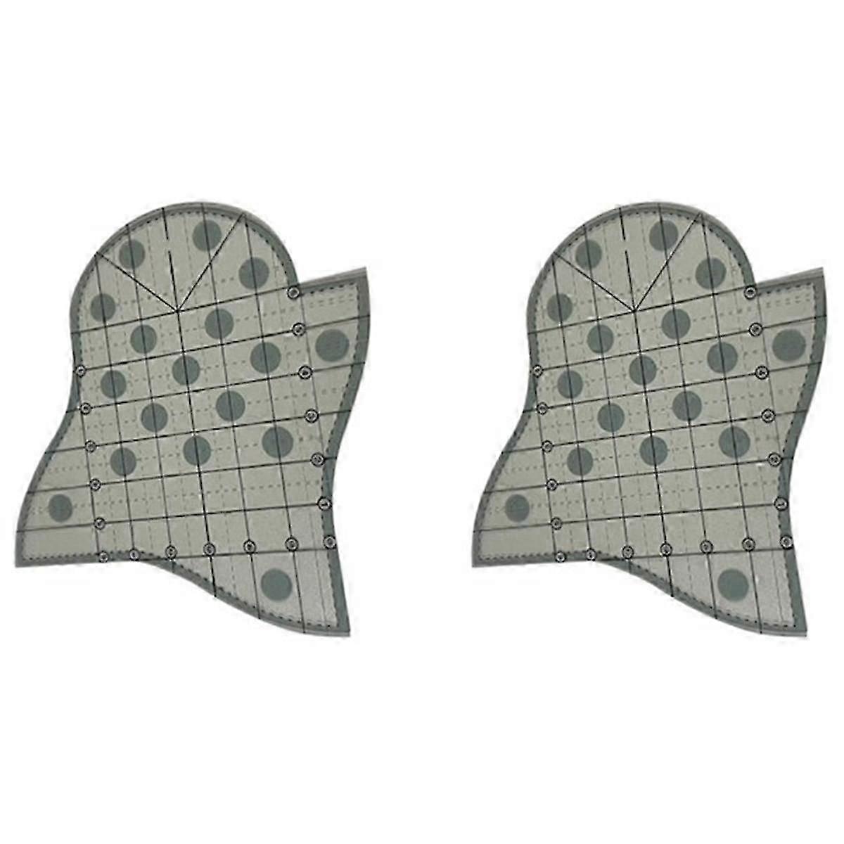 Mesh Scallop Quilting Template Home Tailor Sewing Tools Scalloped Patchwork Ruler, 2pcs