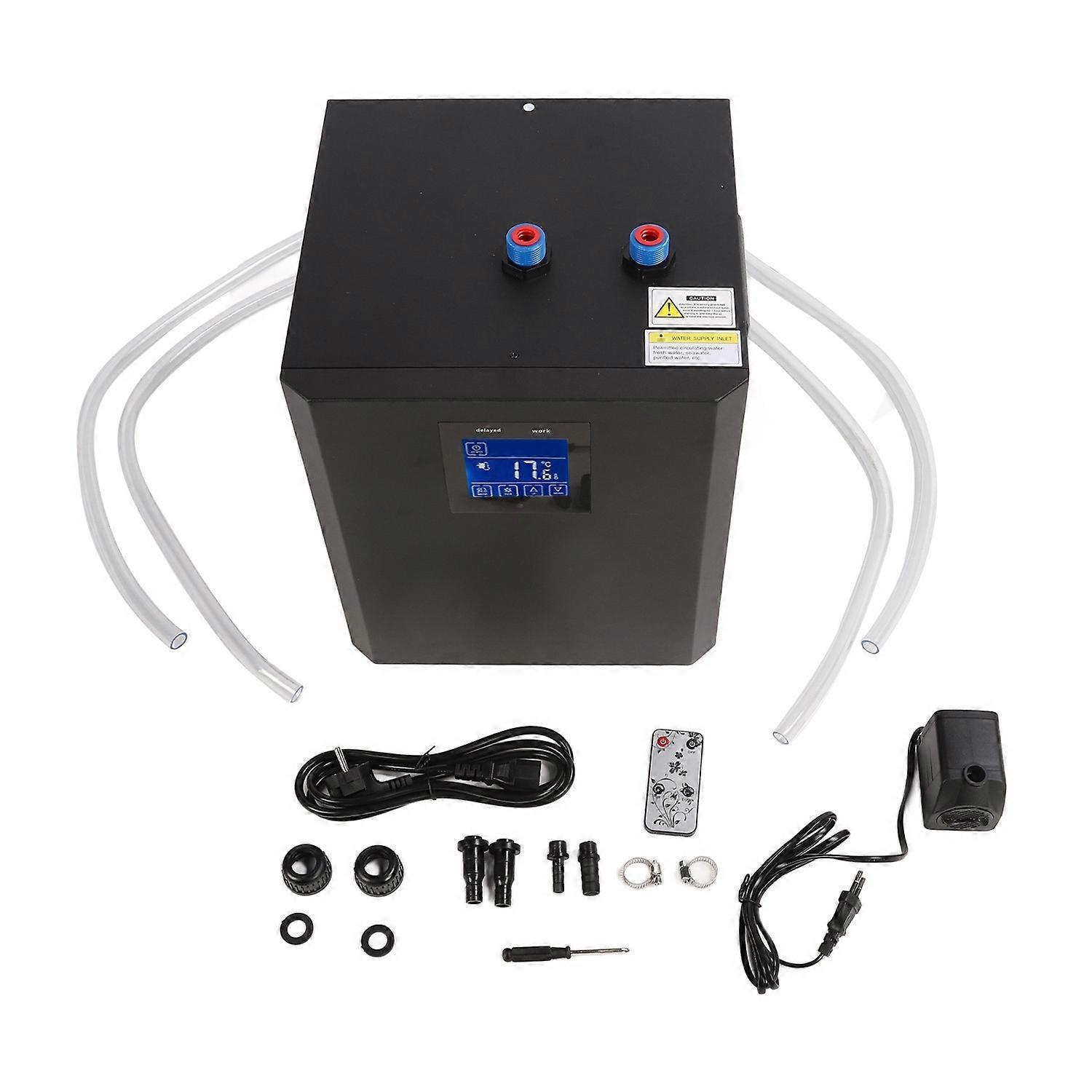 Water Chiller 1/3HP Horsepower 79gal Low Noise Fish Tank Cooling System with Pump Nozzle and Water P