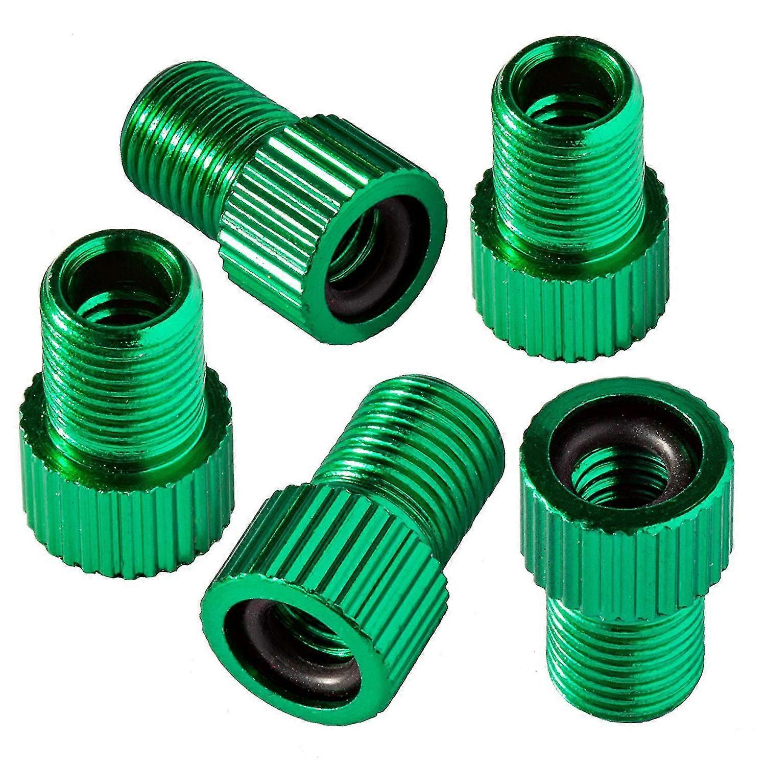 Bike Pump Adapter Presta Valve - Convert Presta To Schrader - French Uk To Us - Inflate Tire Using Standard Pump Or Air Compressor (green)