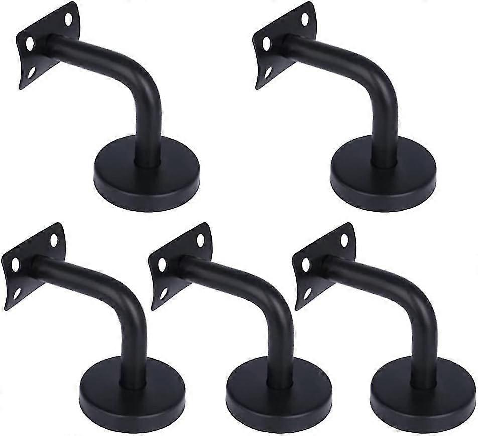 5 قطع أسود الفولاذ المقاوم للصدأ الدرابزين أقواس ، درابزين درج ، قوس 60x60mm