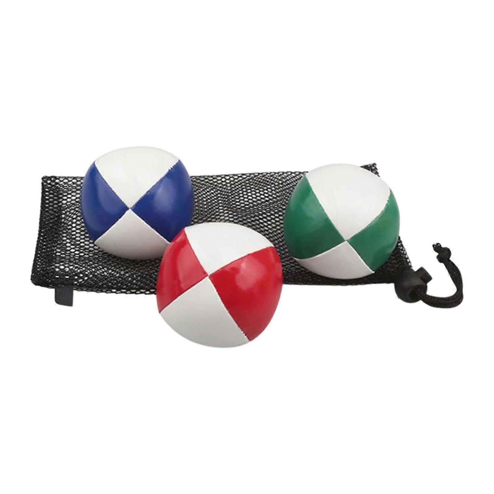3x Juggler Balls with Mesh Bag Juggling Balls for Training Activity Backyard