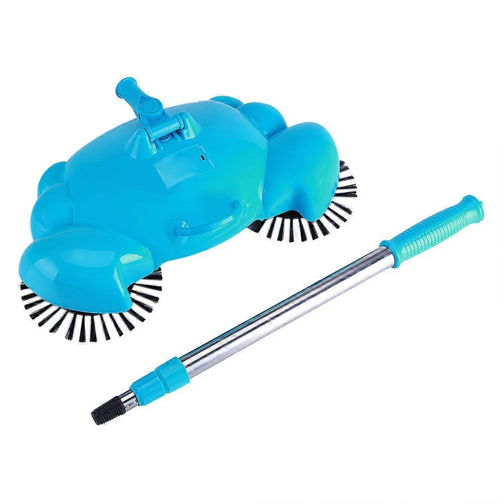 Practical Hand Push Sweeping Machine Household Broom Sweeper Cleaner Without Electricity(Blue)
