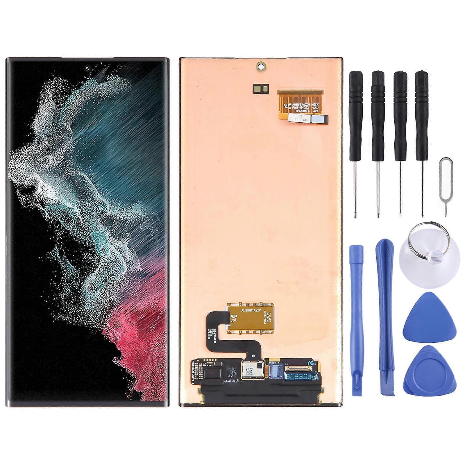 ΣΥΜΒΑΤΗ οθόνη Super AMOLED LCD για Samsung Galaxy S22 Ultra 5G SM-S908B με πλήρη συναρμολόγηση Digitizer