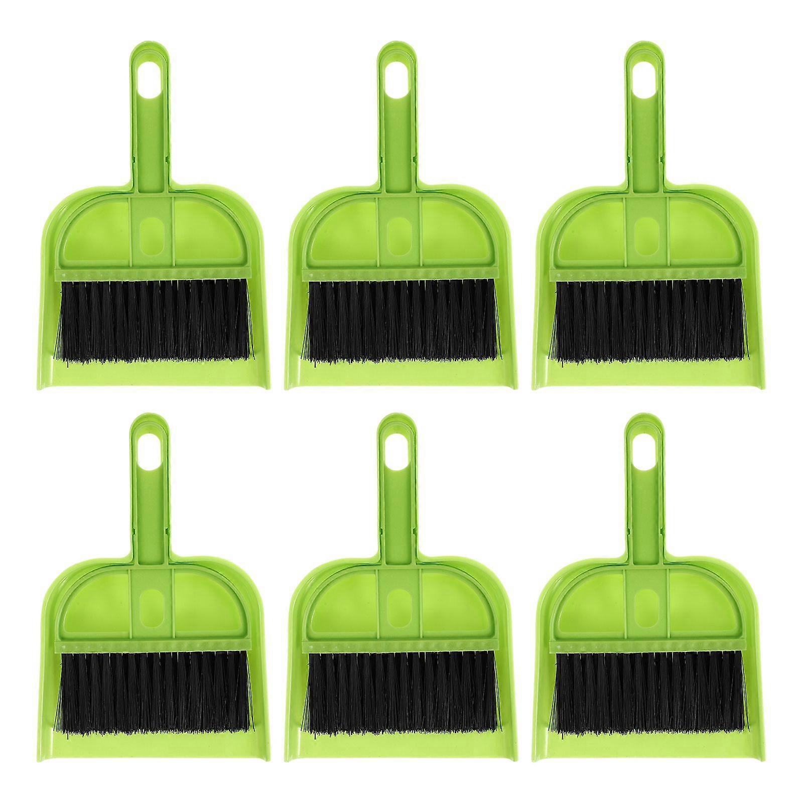 6 Sets Mini Broom and Dustpan Sets Desktop Sweeping Tools for Home Office