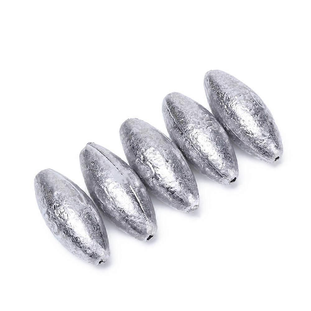 5Pcs Aluminum Fishing Accessories Set Hollow Sinkers Olive Shape Portable Explosive Hooks 3g/5g/8g/10g/15g/20g/30g/40g