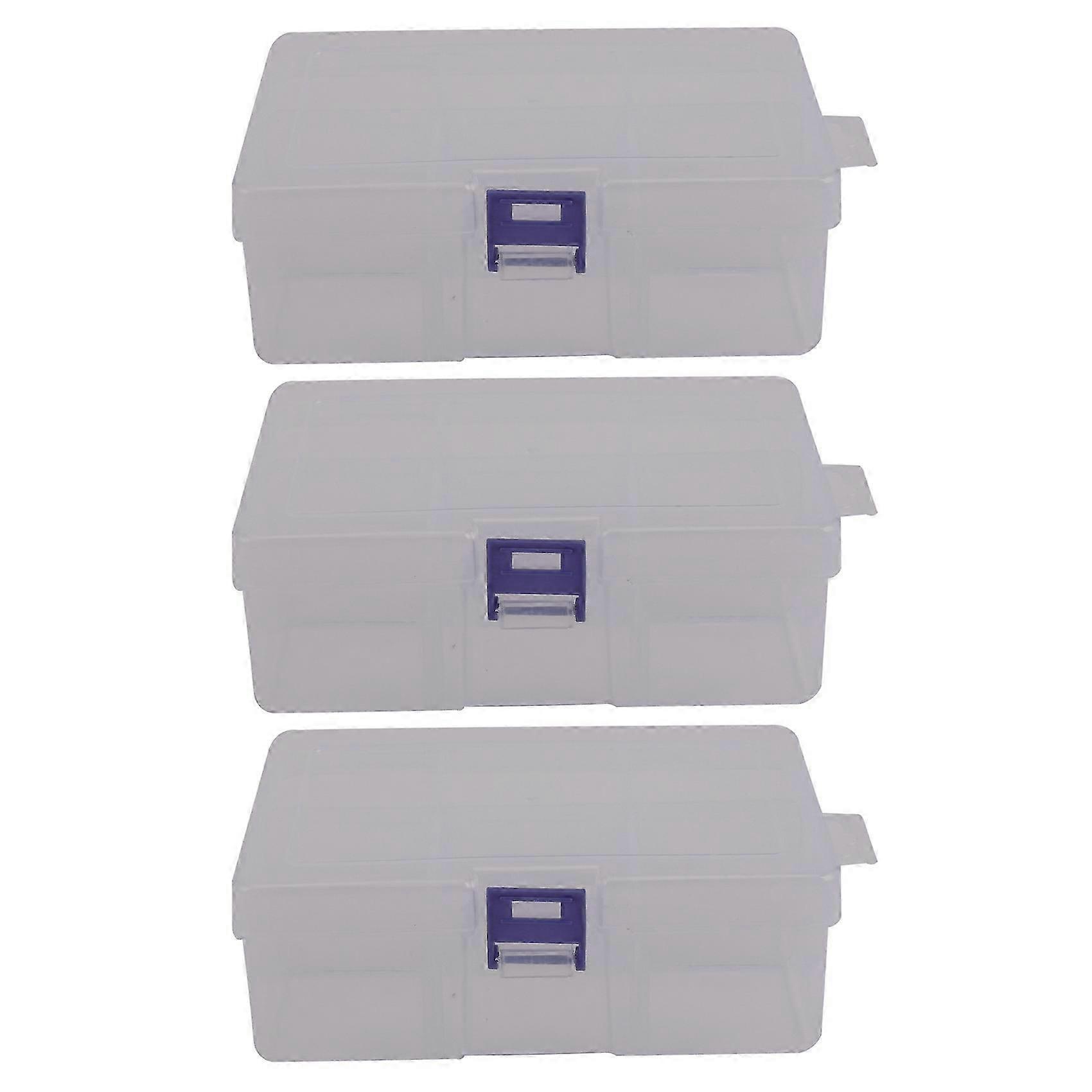 3X,6 Removable Plastic Storage Box Jewelry/Earring/Tools Container Organizer
