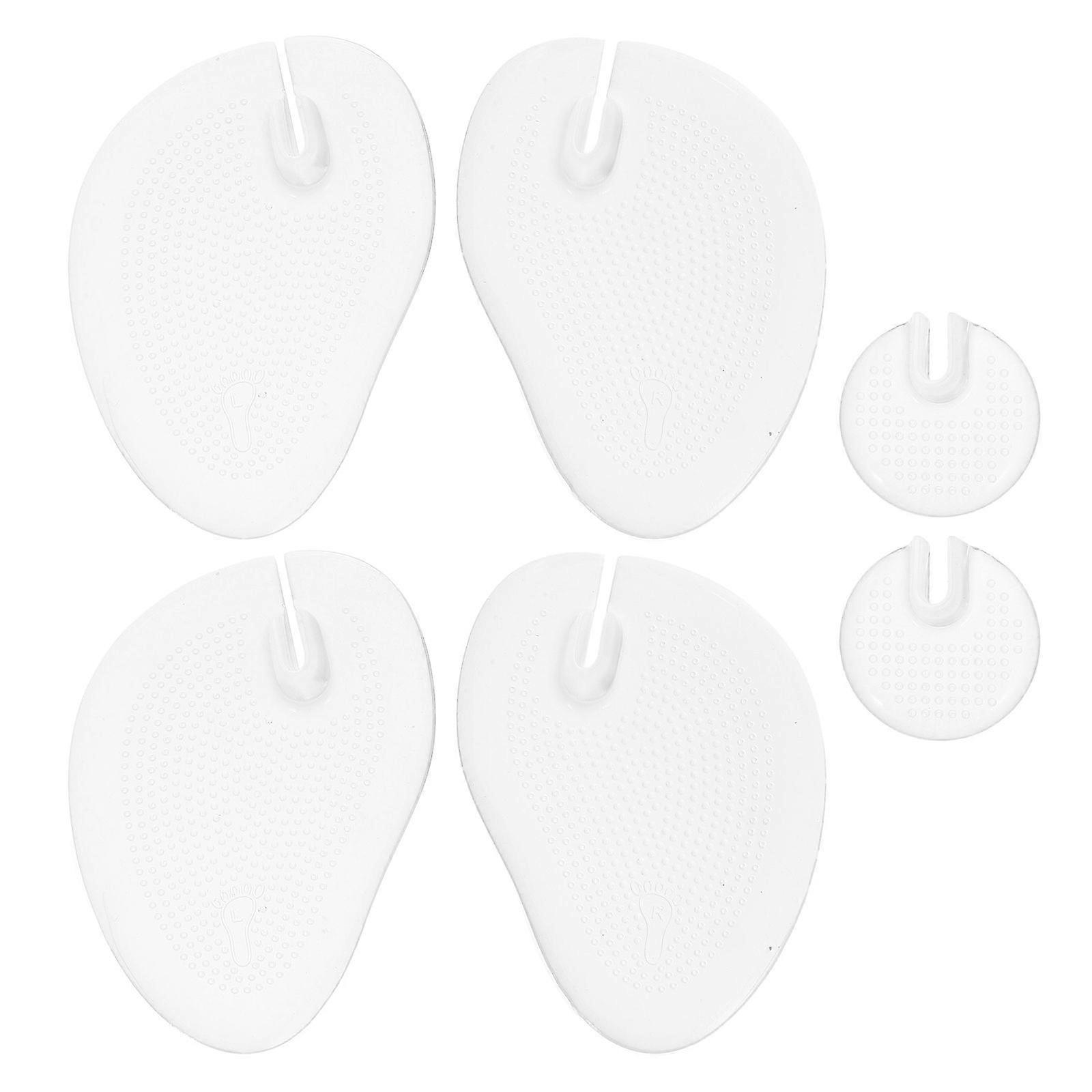 3 Pair of Forefoot Half Insoles Transparent Flip-flops Cushions Self-adhesion Shoe Insoles for Foot Pain Relief