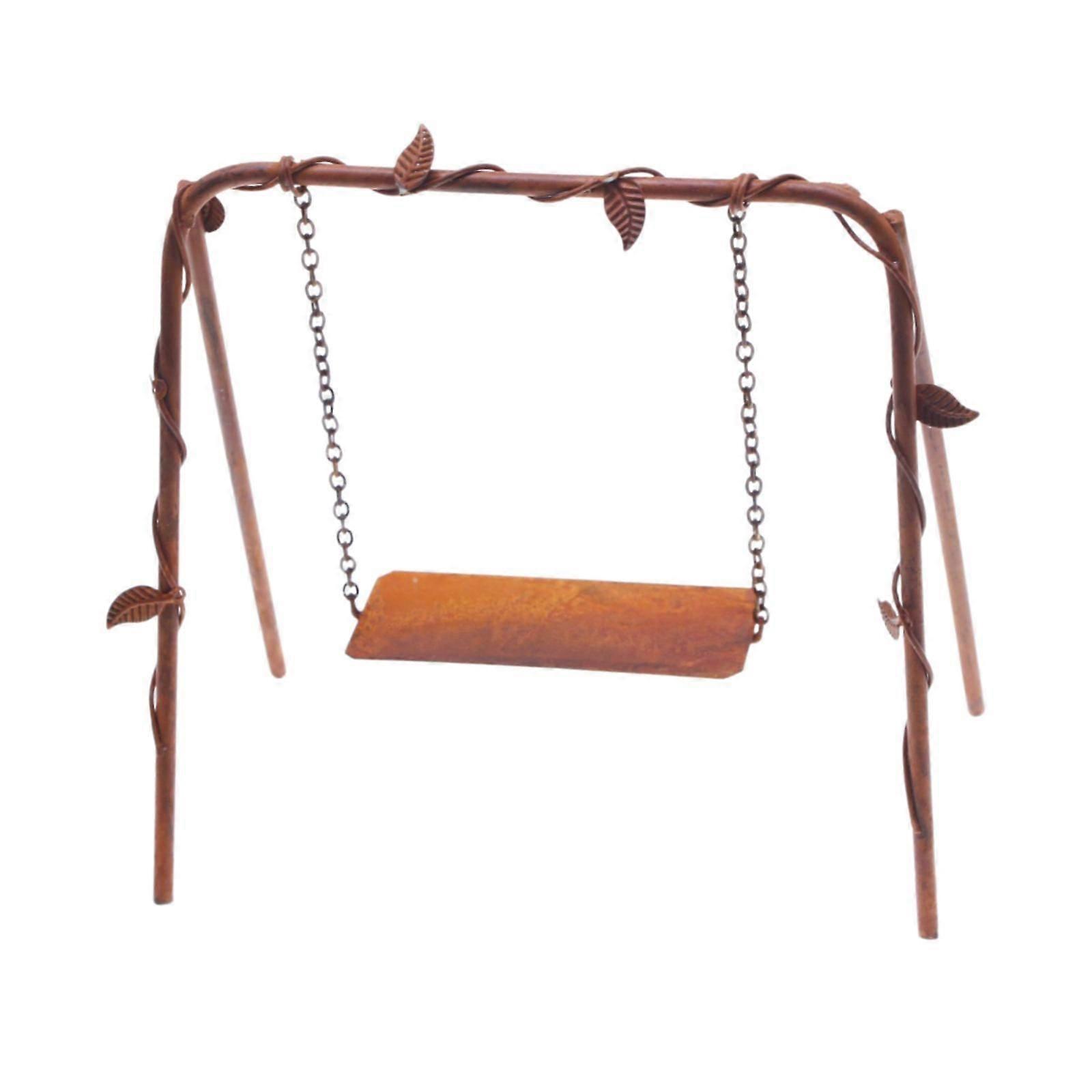 Domek dla lalek Miniaturowa huśtawka Miniatura 1: 12 Scena Życia Patio Ganek Huśtawka Model