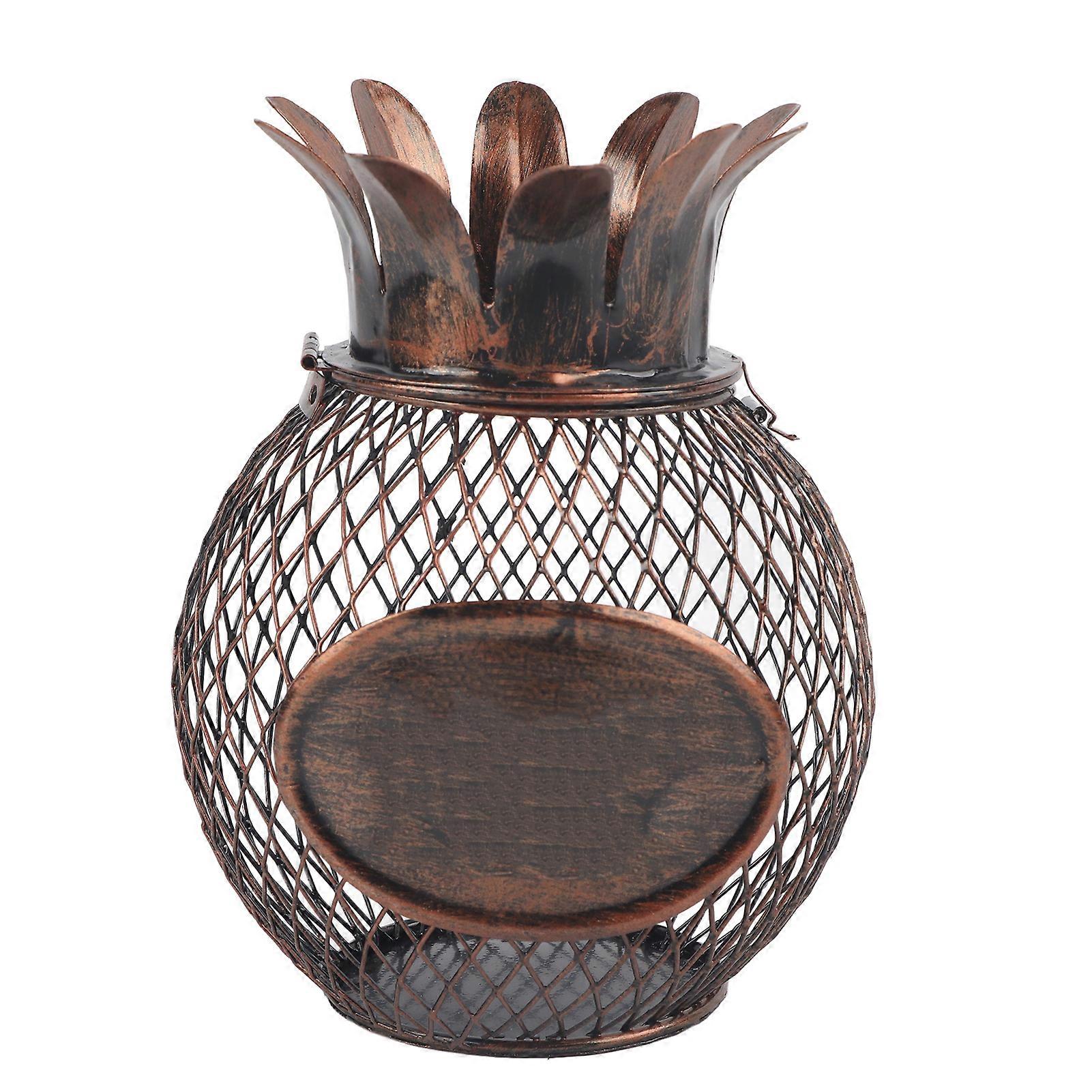 Iron Pineapple Shaped Cork Container for Home Bar Decoration