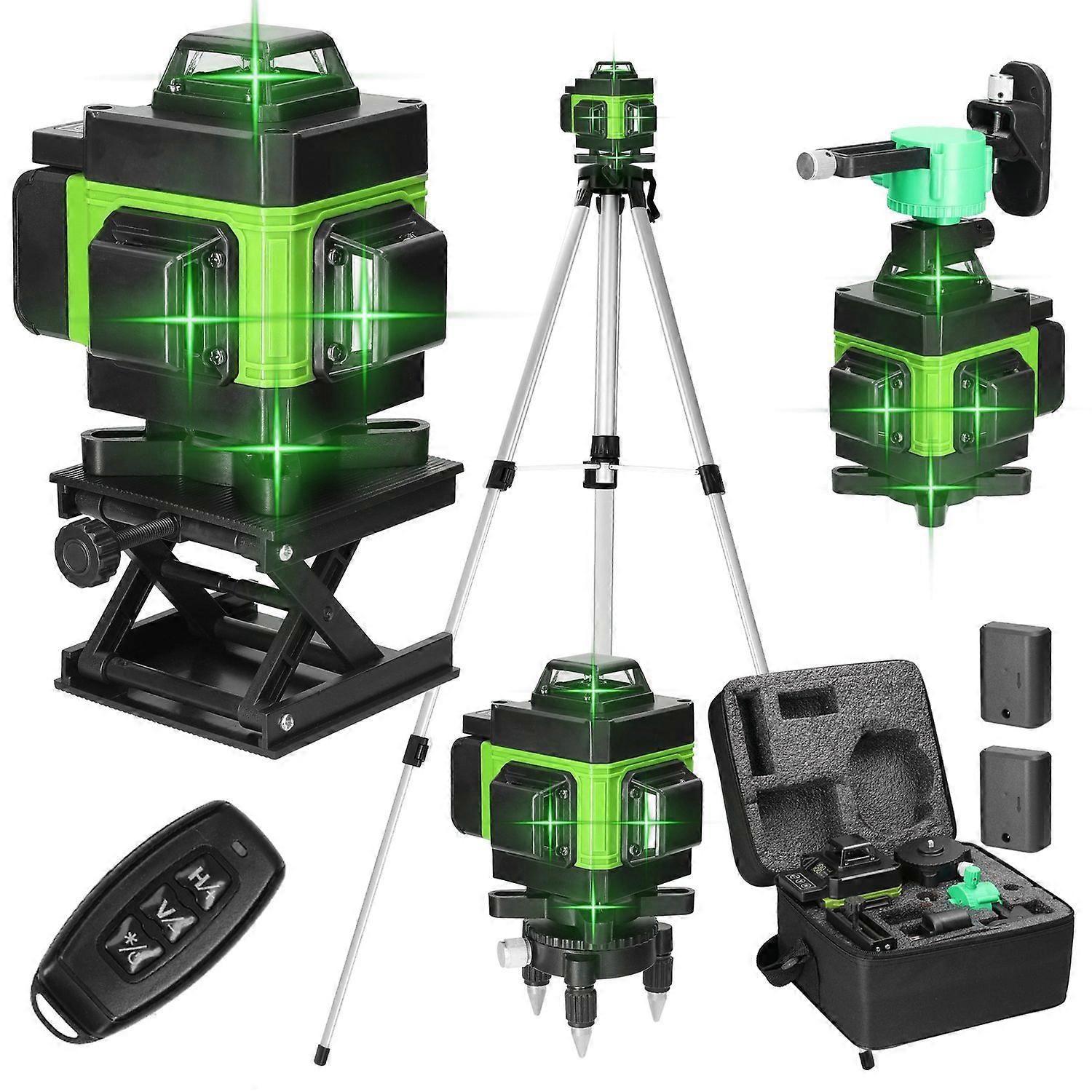 Multifunctional 4D 16 Lines Laser Level 3° Self-leveling Machine USB Rechargeable Lithium Battery Le