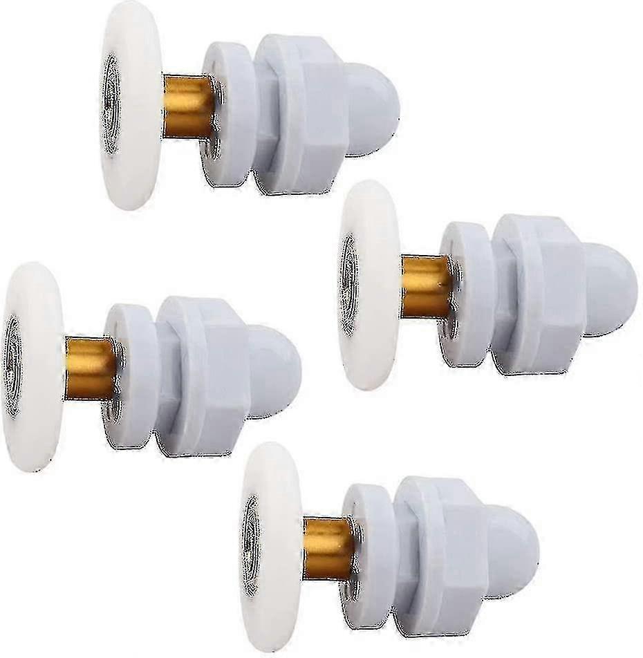 4-Pack 25mm Shower Door Wheels with Roller Casters & Runners -