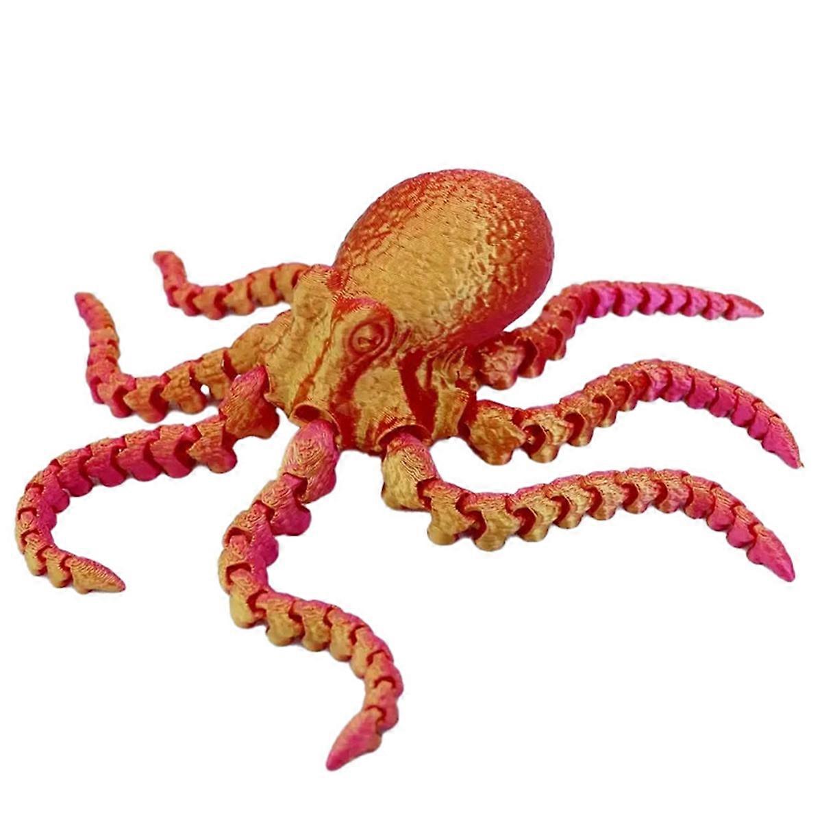 3D Printed Octopus Ornament Doll Toy for Kids,Radiant Red