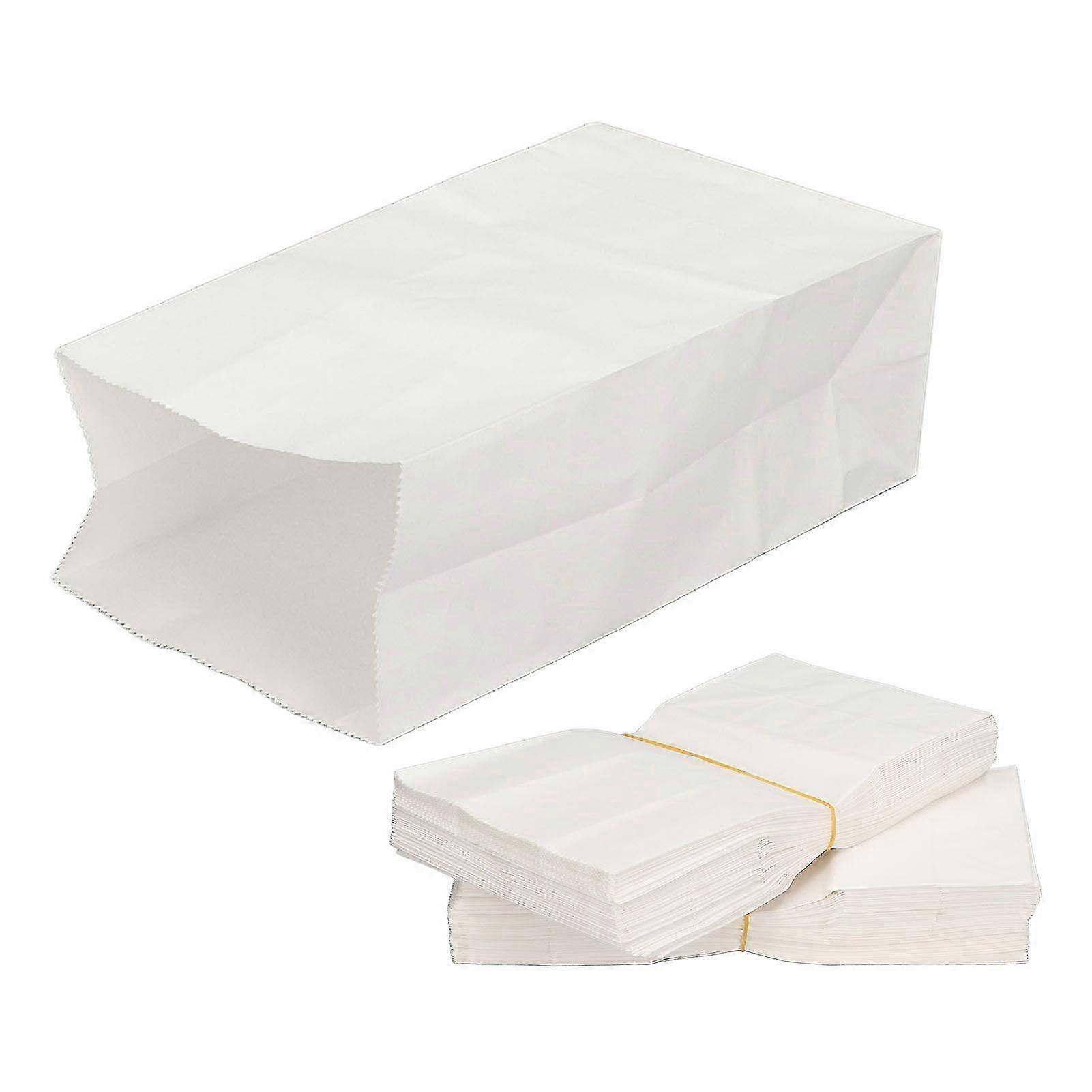 100Pcs λευκή εξάρτηση σετ μεγάλης ικανότητας Kraft απόδειξης πετρελαίου βαθμού τροφίμων για τις αγορές 280x150x90mm/11.02x5.91x3.54in