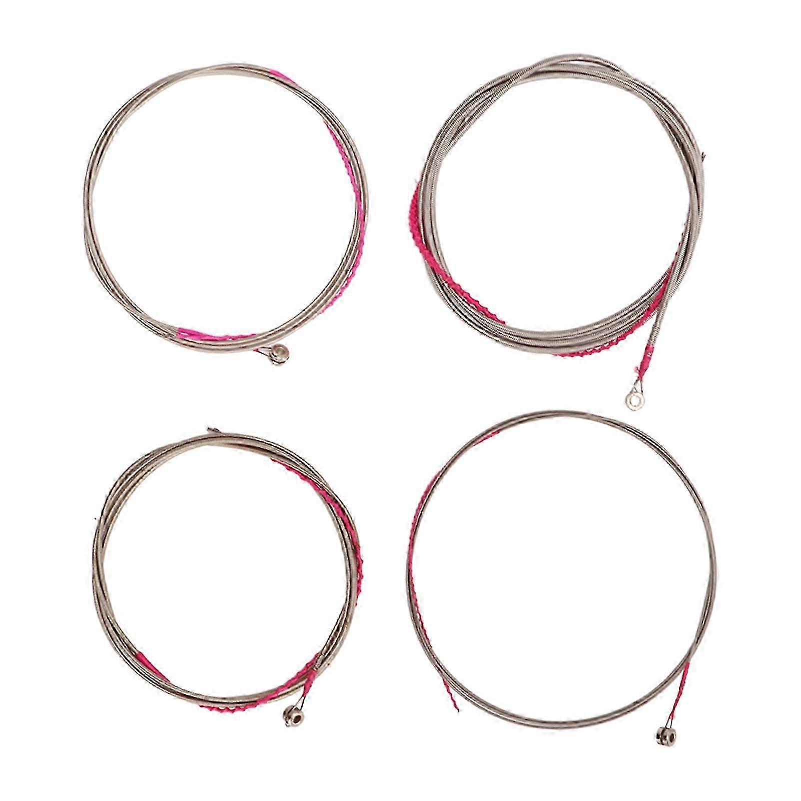 4pcs Bass Strings 4 String Metal Replaceable Decorative Practical Guitar Strings Replacement for Instrument Accessories