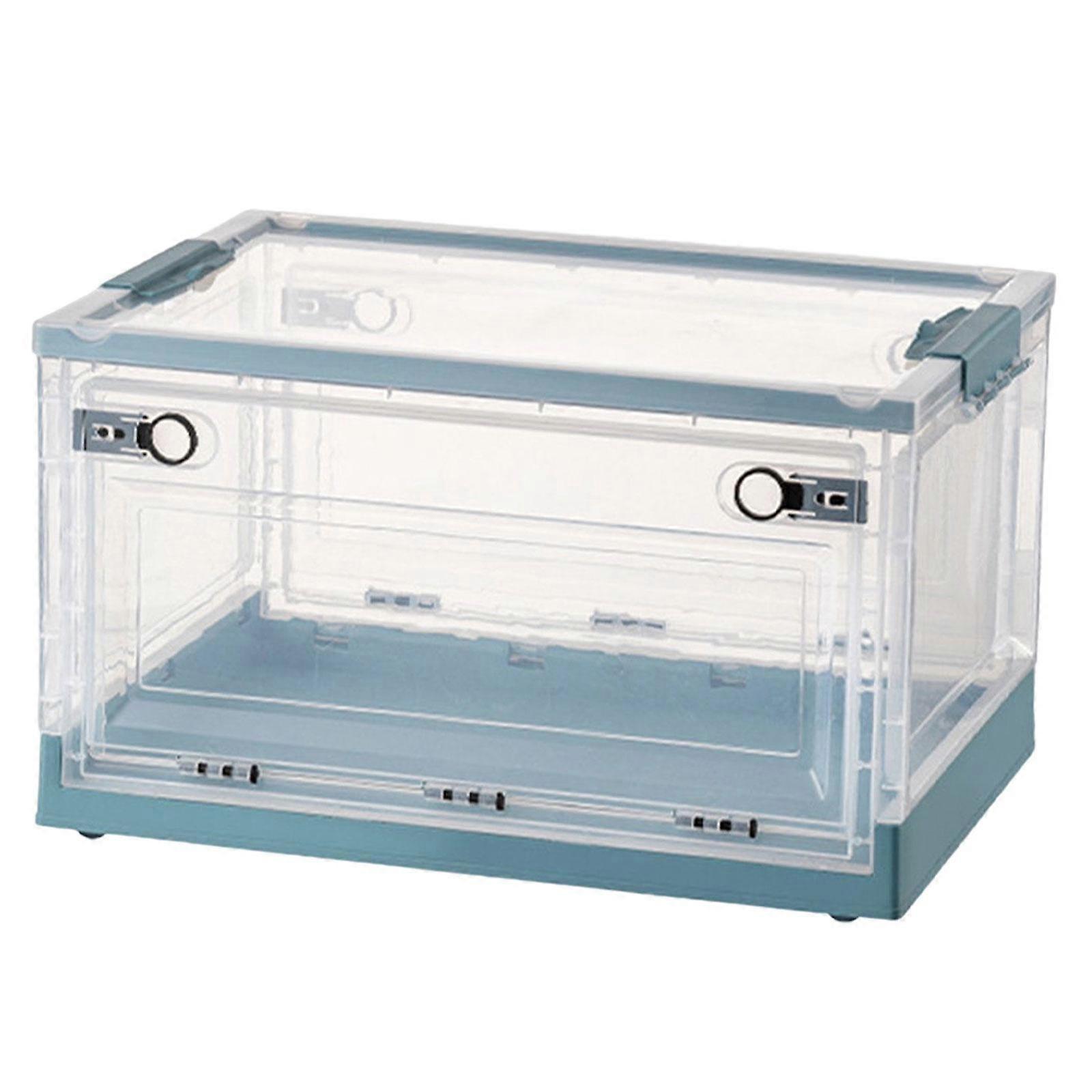 Transparent Lidded Storage Bins Foldable Storage Bins for Drinks Tissues Snacks