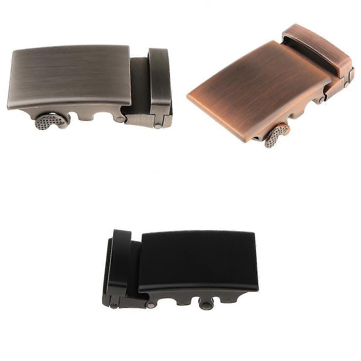 3pcs Mens Ratchet Belt Buckle, Automatic Slide Buckle for Belt Strap 34-36mm