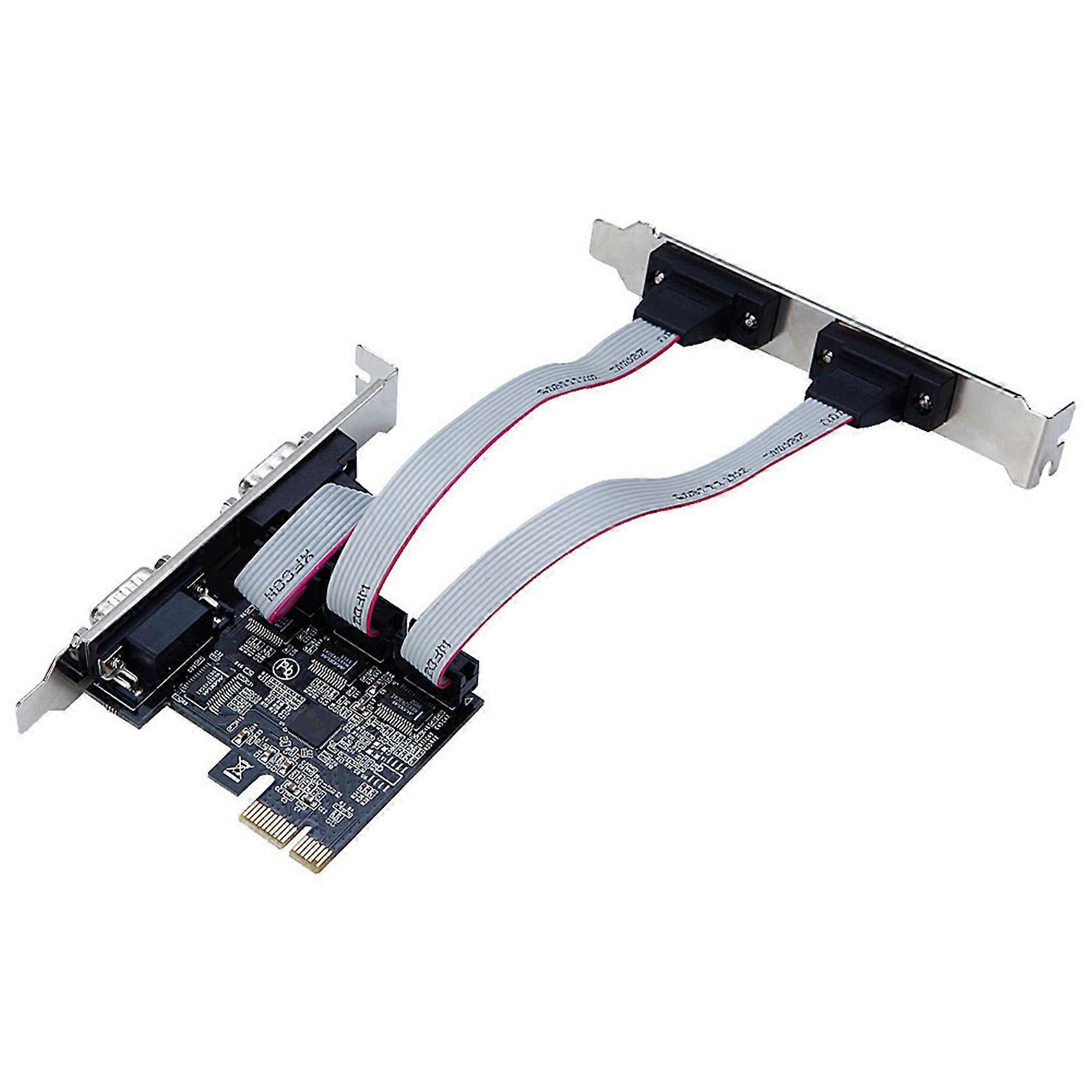 PCIE Serial Port Expansion Card AX99100 Chip PCIE to Serial Port RS232 Interface 4 Port Expansion Card Riser Card