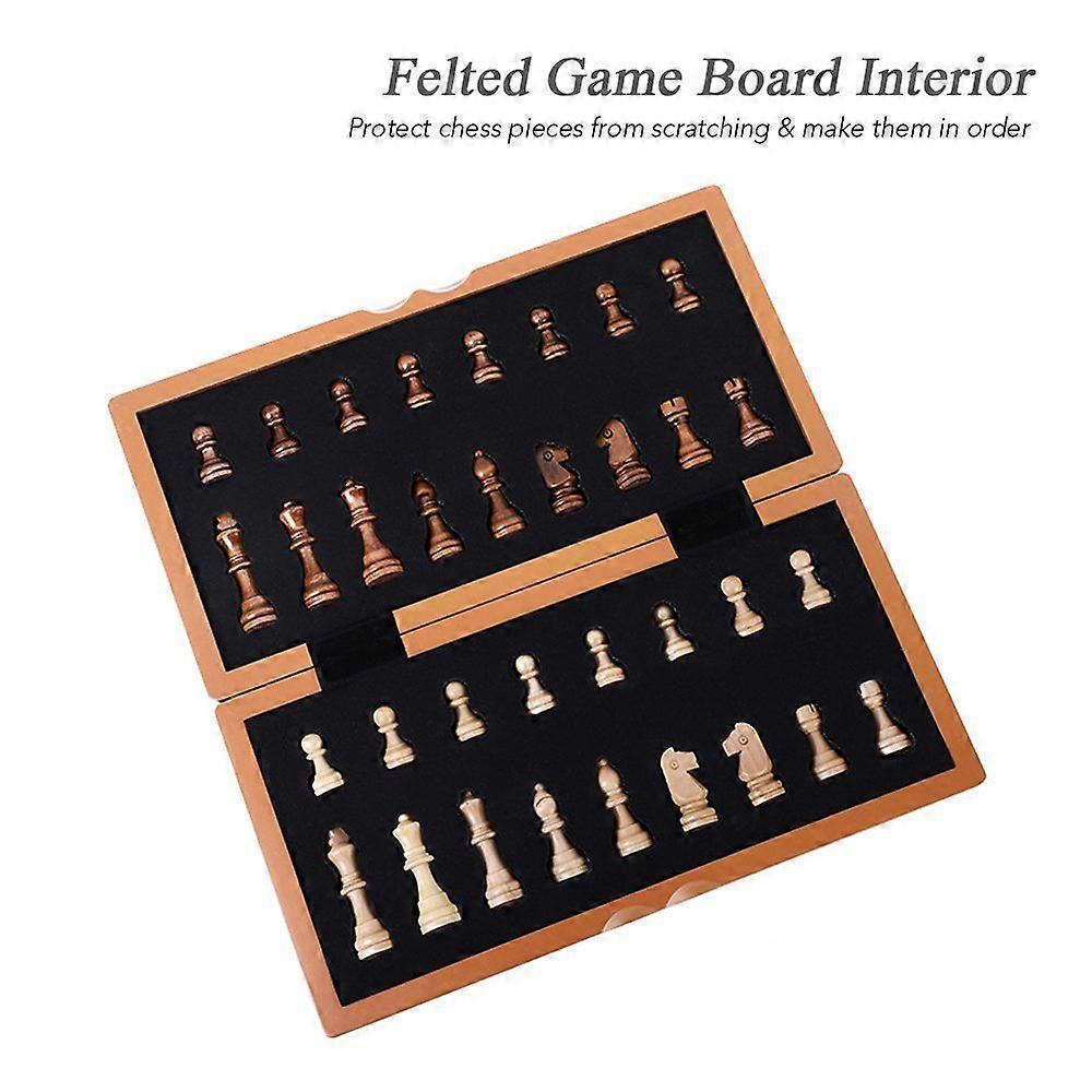 Magnetic Wooden Folding Chess Set - Multifunctional Portable Chessboard