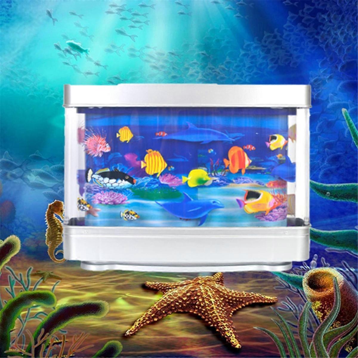 Artificial Tropical Fish Tank Lamp Aquarium Night Light EU Plug
