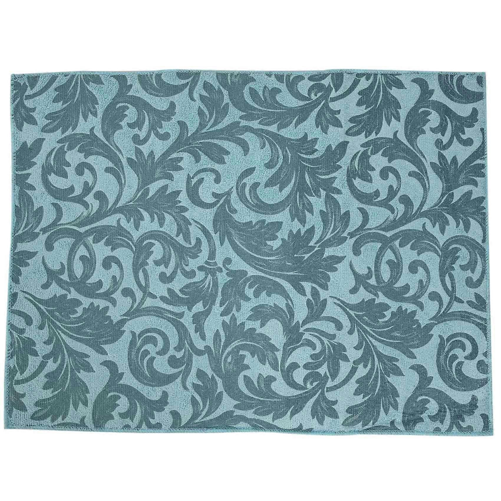 Washable Dish Drying Mats for Kitchen Counter Large (Blue Vine)