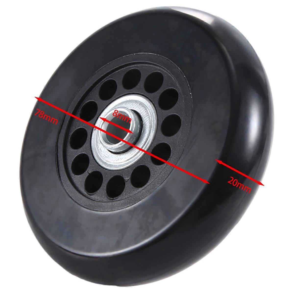 78 x 20 mm, 2er-Set Ersatzräder für Gepäckkoffer, Reparatursätze