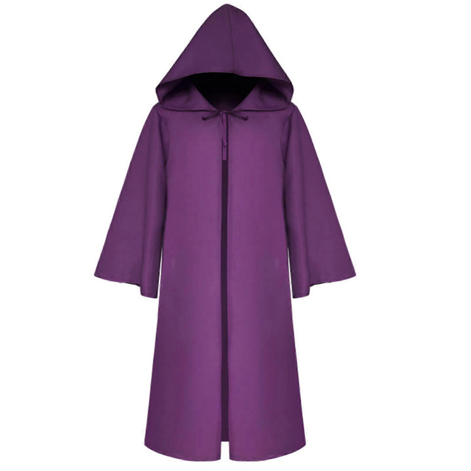 Boy Girl Party Wizard Witch Mantle Outfit Dress up Gown Poncho Gift Adults  Halloween Cape Cosplays Costume Fancy Dress Purple | Fruugo UK