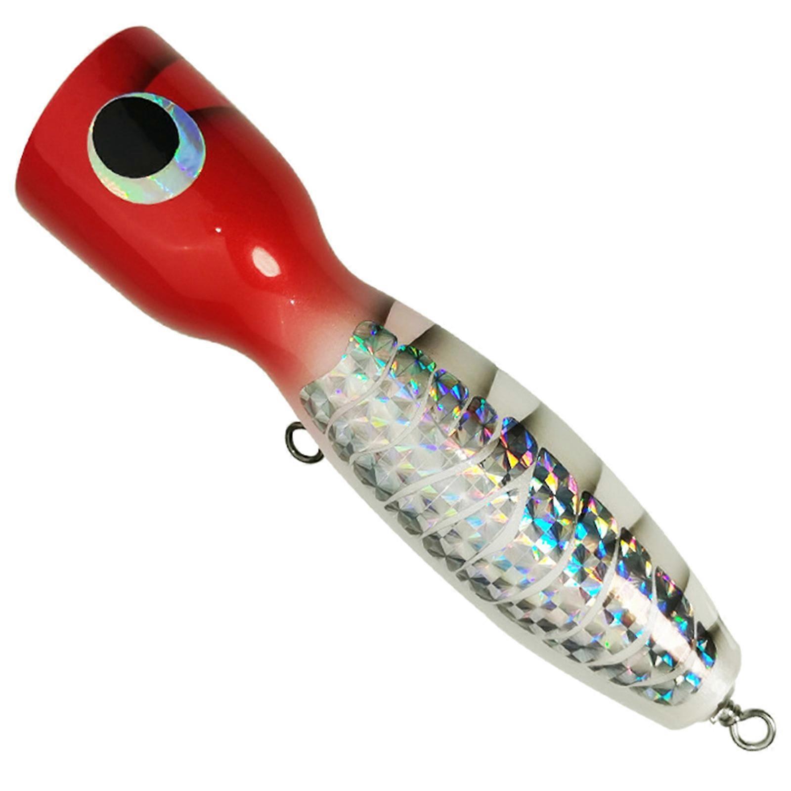 Wood Popper Köder Tiefsee Popper Angelköder Salzwasser Angelköder Trolling Meeresangeln Köder Topwater Swimbait