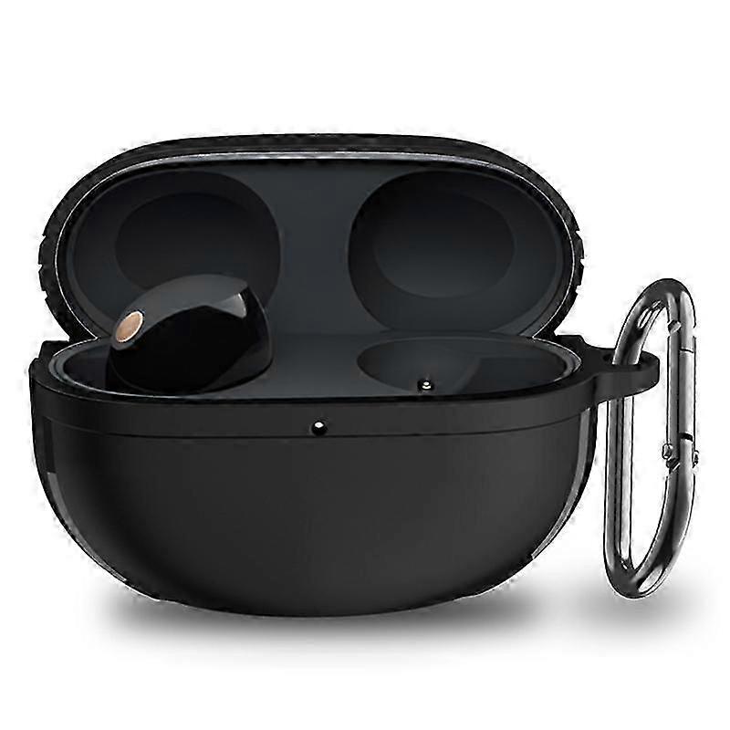 ソニーWF-1000XM5 BluetoothイヤホンTPUカバー用ハンギングバックル付き保護ケース