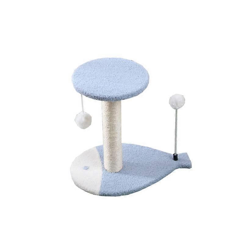 Cat Tree Spring Ball Cat Scratching Post Small Rope Cat Climbing Frame Fish Cat Entertainment Toy Cat Activities Furniture for Cats
