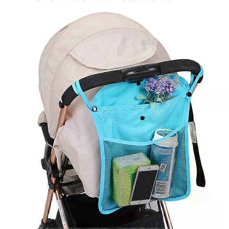 Baby Trolley Storage Net Bag-Universal Blue Baby Care Organizer Blue
