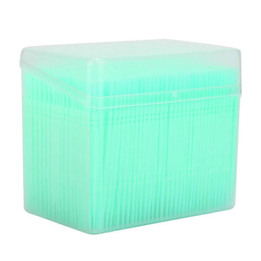 1100pcs Box Double Head Teeth Cleaning Toothpick Oral Care Floss Pick Toothpick (Green)
