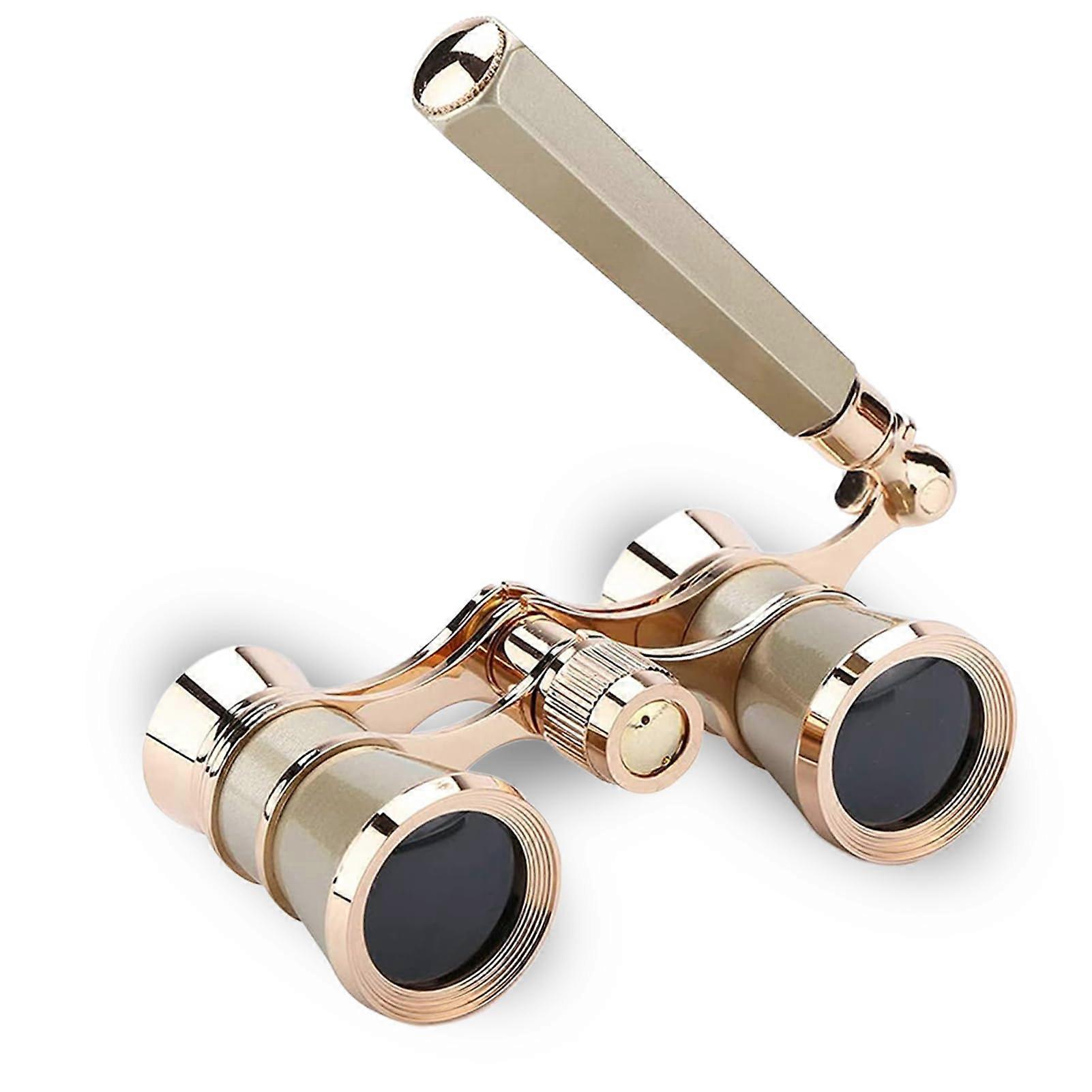 Opera Glasses,3X25 Theater Binoculars with Foldable and Extendable Handle,Mini Binocular