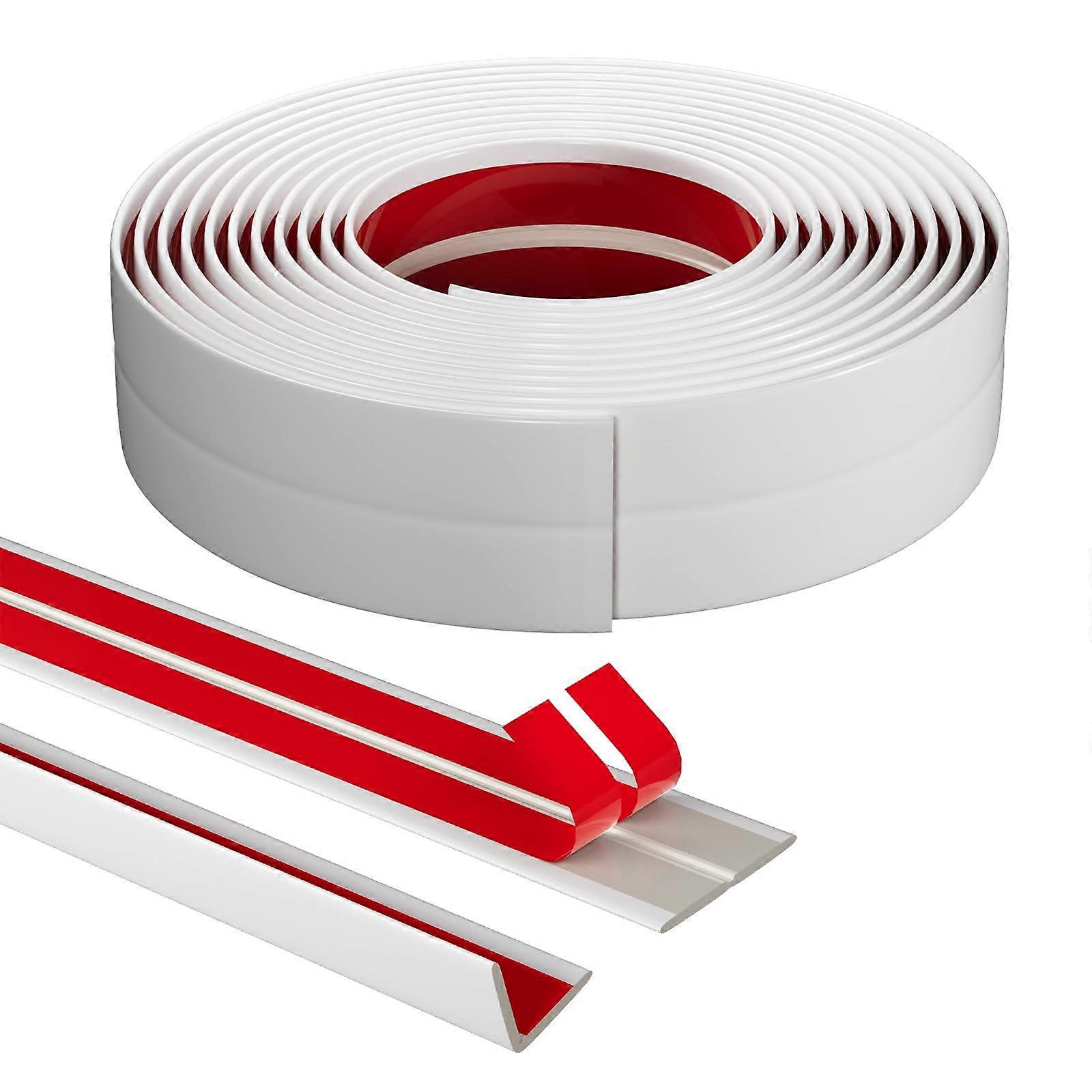 40 Feet Flexible Peel and Stick Corner Trim Molding for Tile and Wall Edges, White Corner Guards Protector