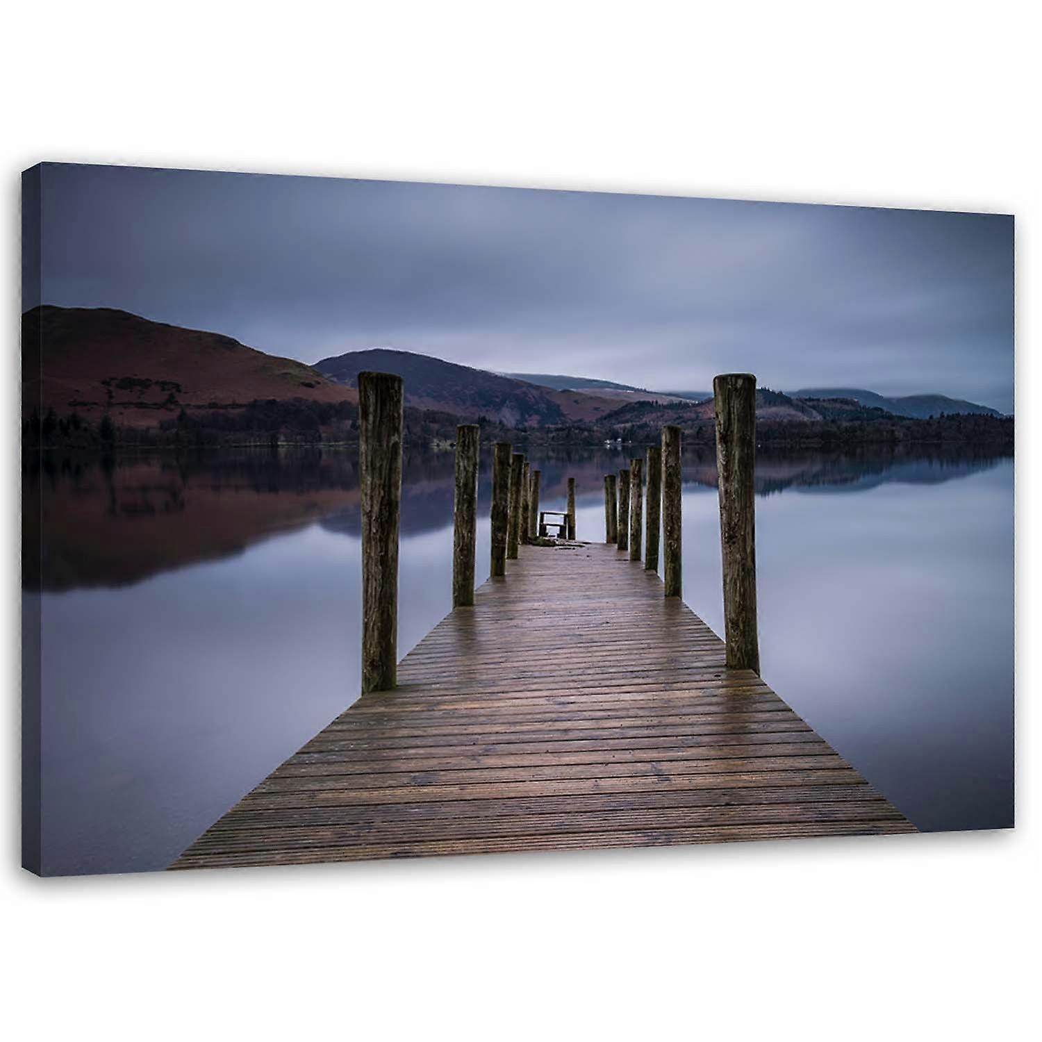 Lienzo, Cubierta de madera - 100x70