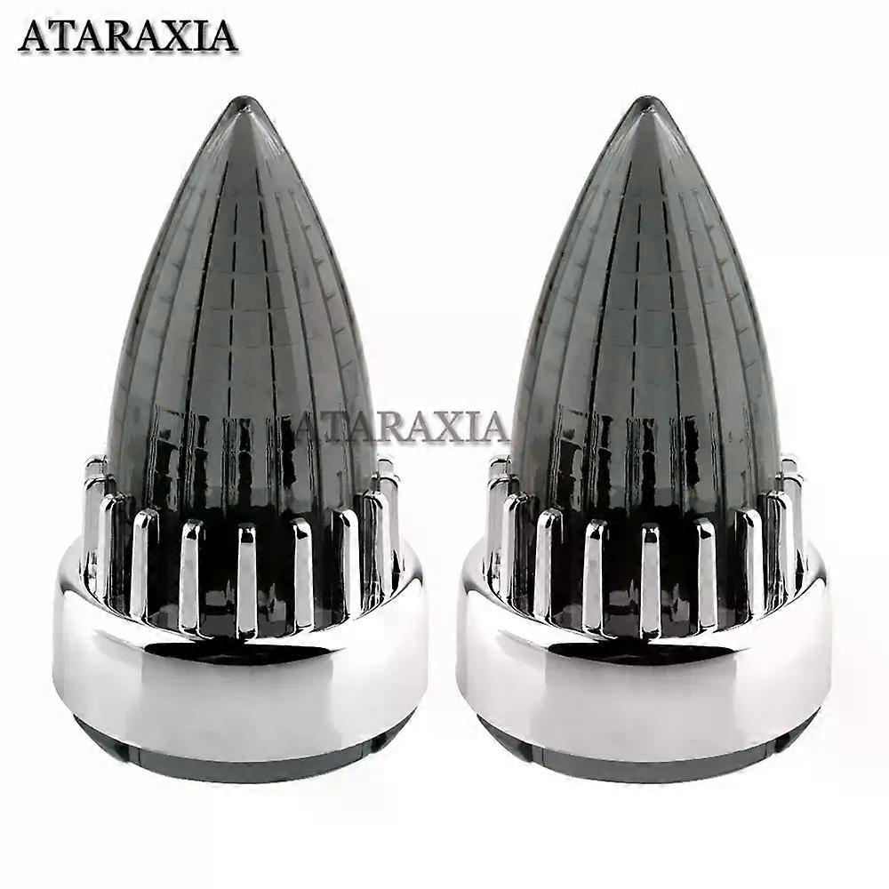compatible for Har-ley Softail Fat Boy Dyna Deluxe Motorcycle Replacement Bullet Turn Signal Supersonic Lenses Cover Turns Blinker Bezel