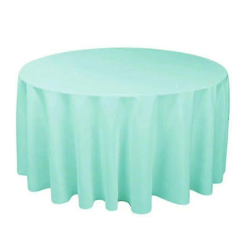 Round Table Cover Polyester Solid Color Tablecloth Wedding Birthday Decor