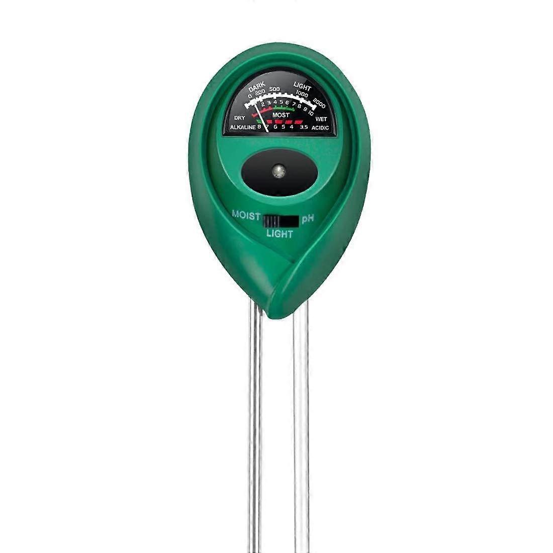 3-in-1 Soil Moisture/pH/Light Meter, Soil Test kit for Indoor & Outdoor Use, Suitable for House Plants, Garden, Lawn, Farm