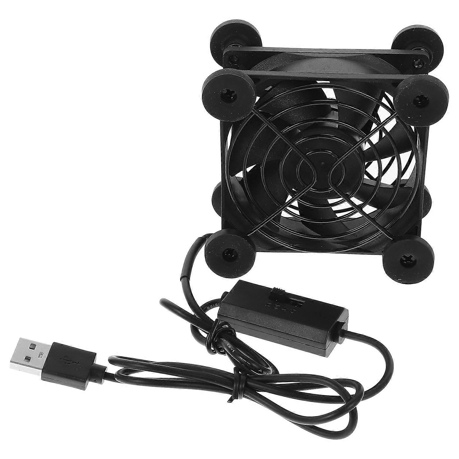 8cm 5V USB Cooling Fan Mute Set-top Box Router Radiator Fan Radiator Cooler (1 Fan)