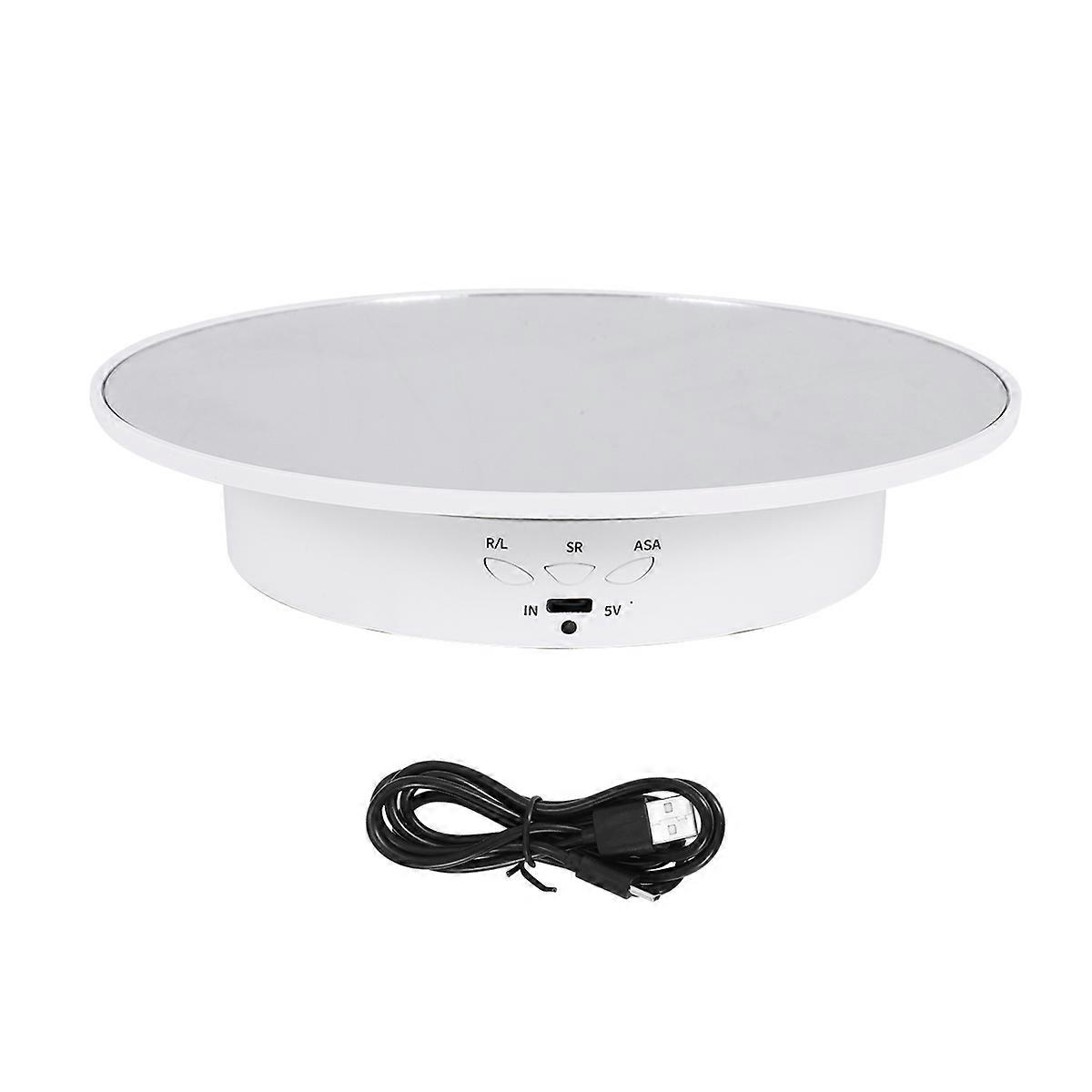 Motorized Rotating Display Stand, 7.87Inch,for Photography (White)