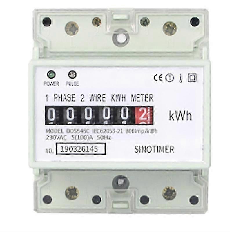 Electric Single Phase Two Wire AC 220V 100A Energy Meter(A)