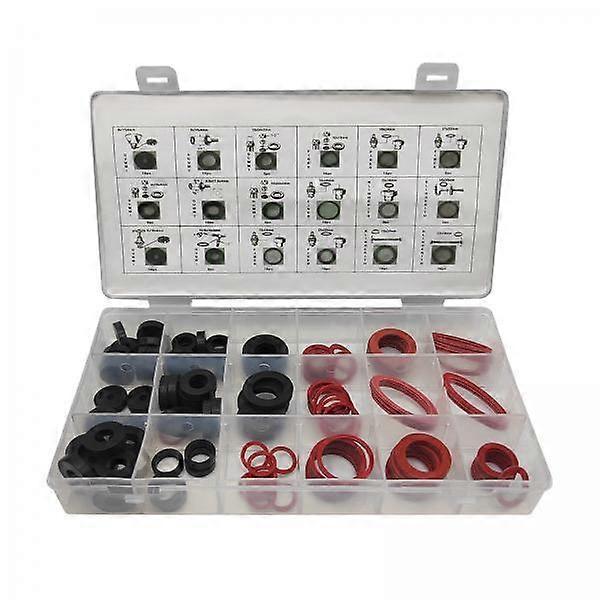 2x 141Pcs Universal Gummi Unterlegscheibe Sortiment Set O Ringe Dichtung Spacer Dichtung für